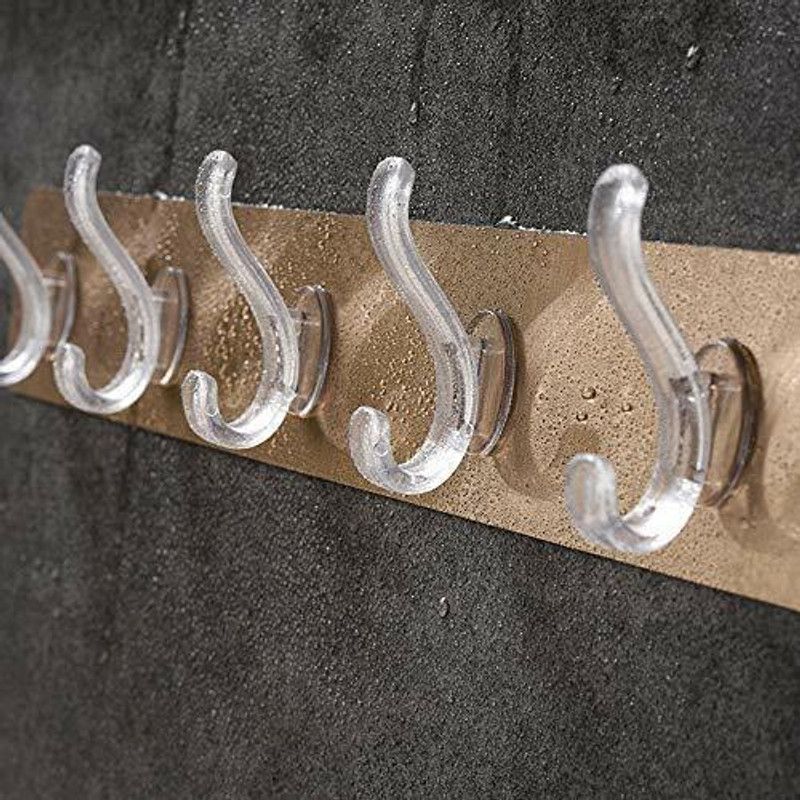 skyunion Self Adhesive No Drills Wall/Rail/Kitchen/Bathroom Strong Sticky Towel Hanger Hook Rail 6  (Pack of 1)