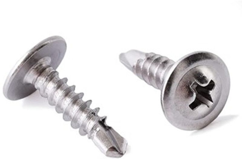 TIMBERCREEK Steel Washer Head Self-drilling Screw  (8 mm Pack of 100)