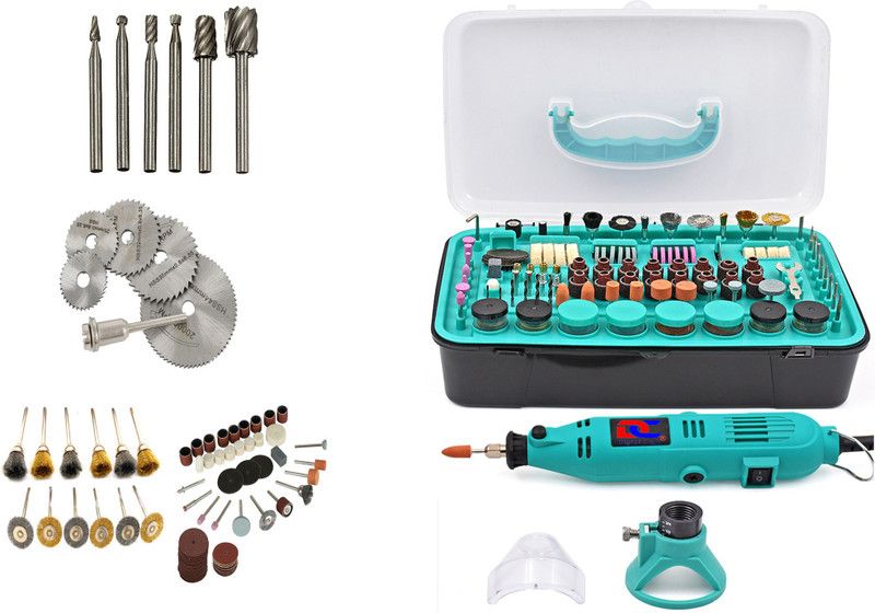 Digital Craft 388 Die grinder,6 HSS Rotary Bur,6 Circular Blade,12 Wire Brush 105 Rotary tool Rotary Tool  (3 mm)
