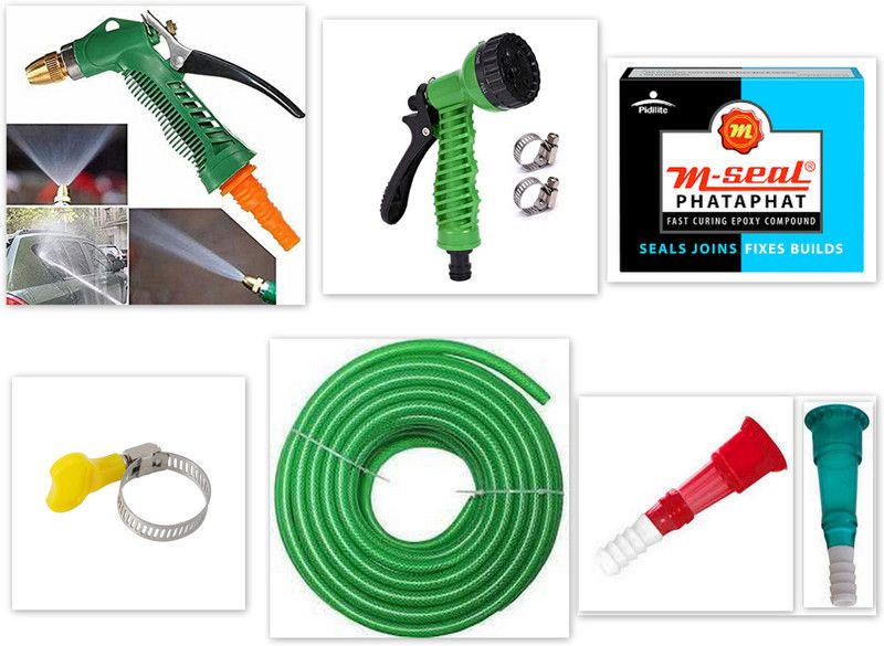 SHARANWARE C015 MULTIPURPOSE 1/2 INCH (0.5 mm) BRAIDED HOSE 10 METER (32.5 FEET) + COMBO OFFER Hose Pipe  (10 m)