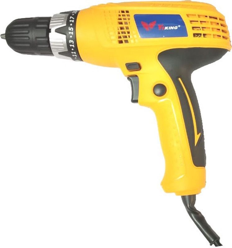 ISC Yiking Professional Powerful Electric Screwdriver Cum Drill Machine with Reverse Forward & Torque Adjustment Facility Pistol Grip Drill  (10 mm Chuck Size)