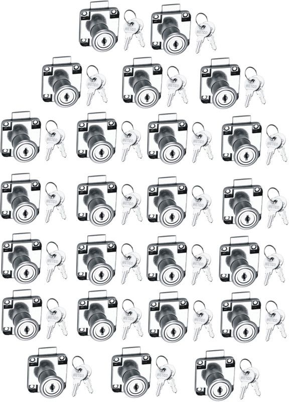 Met Craft Steel Metco Multipurpose Drawer Lock with 2 Reversible Key Rev-A-Lock Cabinet Security System  (Pack of 24)