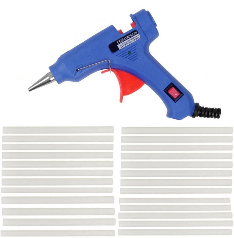 FADMAN NEW BLUE MINI HOT GLUE GUN 20 WATT ON OFF SWITCH AND INDICATOR WITH ONLY 25 STICKS Standard Temperature Corded Glue Gun  (7 mm)