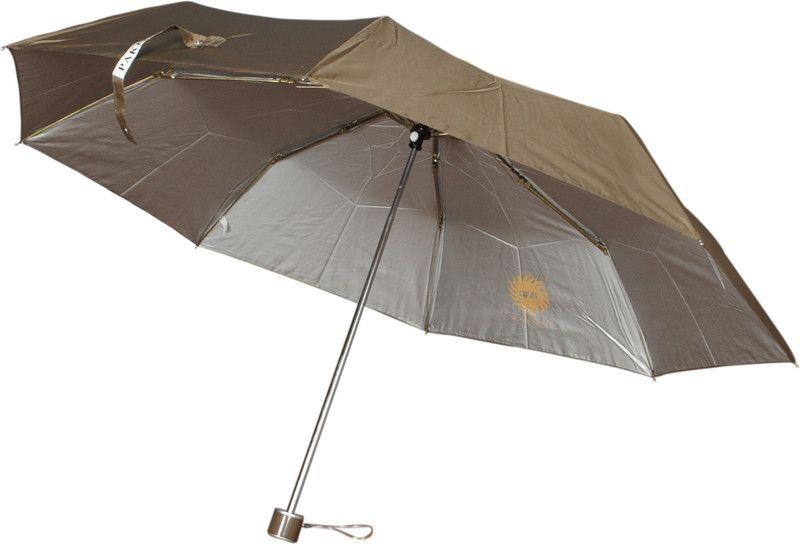 Bs Spy Pakiza Nylon Brown 3 Fold Umbrella  (Brown)