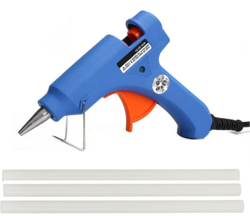 FADMAN BLUE MINI 20W 20 WATT (ON OFF SWITCH & INDICATOR) HOT MELT GUN AND FREE 3 GLUE STICKS Standard Temperature Corded Glue Gun  (7 mm)