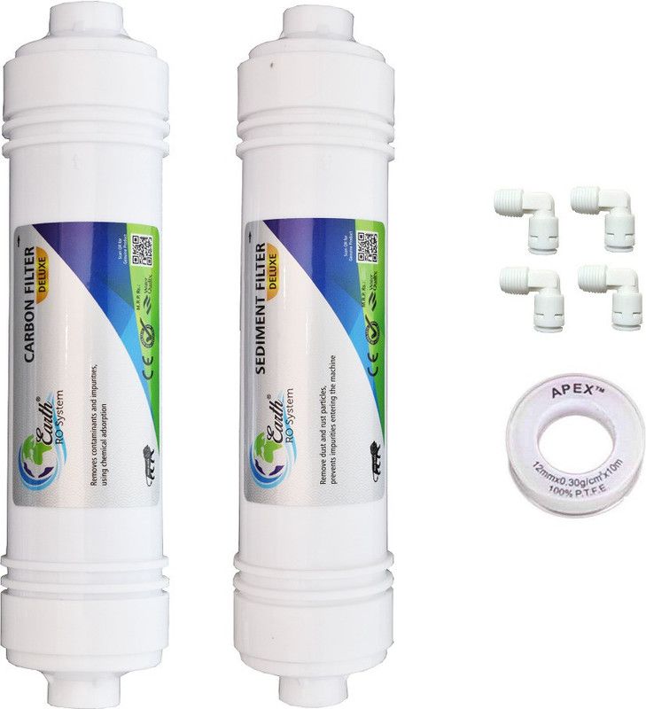 Creative Terry Earth Water Purifier Spare Kit Carbon & Sediment Filter Compatible with ro water Solid Filter Cartridge  (0.001, Pack of 4)