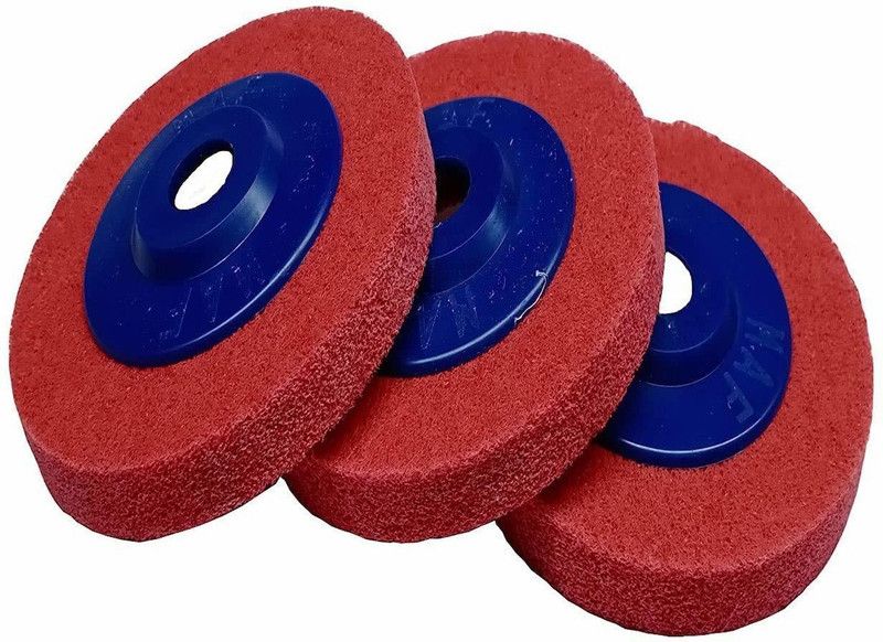 Qualigen 9 PCS Non Woven Polishing Wheels For Metal Stainless Steel Polish And Rust Removal And Red Color Angle Grinder Tool Angle Grinder  (100 mm Wheel Diameter)