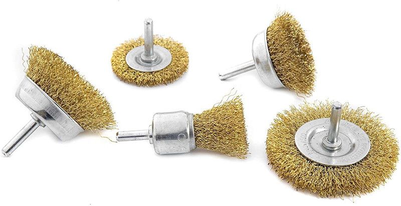 Vikas 5 Pcs MULTIPURPOSE WIRE BRUSH SET TO REMOVE PAINT, DUST, DIRT ETC Wheel Brush (Pack of 5) Wheel Brush  (Pack of 5)