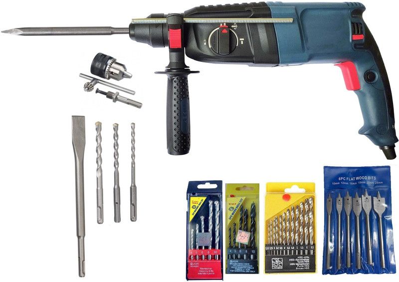 Qualigen NEW 900W 26mm rotary hammer drill machine with accessories Rotary Hammer Drill (26 mm Chuck Size, 900 W) Hammer Drill  (26 mm Chuck Size, 900 W)