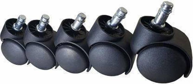 Desithat Twin caster Alloy pin wheel for office revolving chair base Appliance Furniture Caster  (Pack of5)
