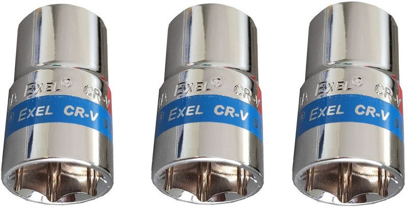 ALPHABET 1/2" Square Drive (15 & 16 & 17) -MM Hex Socket Set  (Pack of 3)