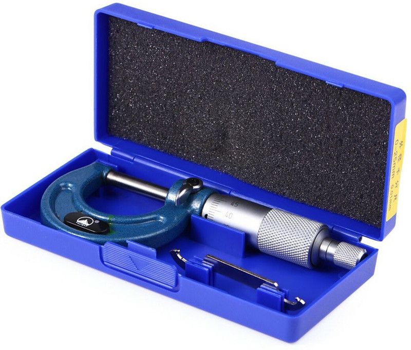 OKASTA High Quality 0-25mm/0.01mm Outside Micrometer Caliper Precision Gauge Vernier Caliper Measuring Tools Outside Micrometer Micrometer Caliper  (0-25 mm)