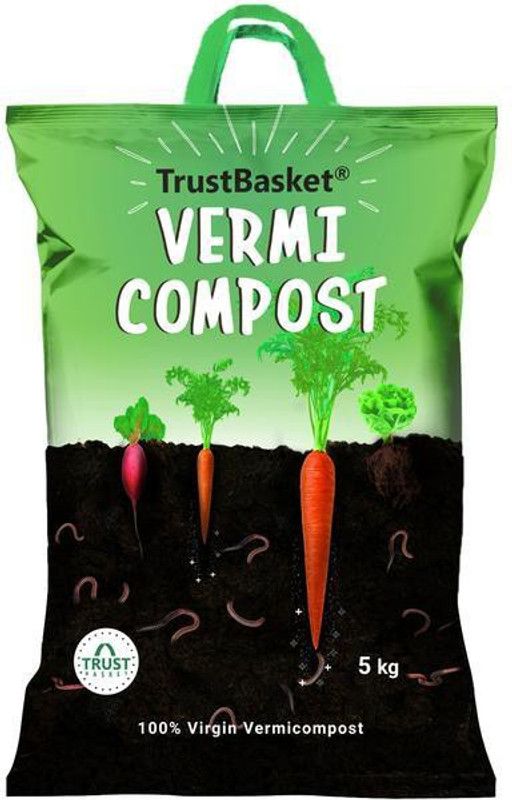 TrustBasket Organic Vermicompost Manure for Plants - 5 KG Manure  (5 kg, Powder)