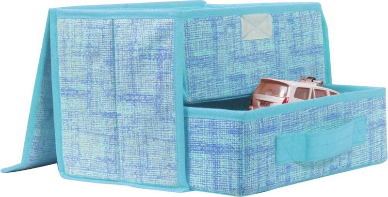 PrettyKrafts Shelf Organizers  (Blue, Polyester)