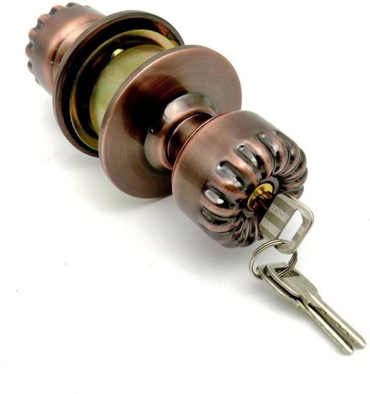 rishikansh Steel Chrome Door knobs  (Brown)