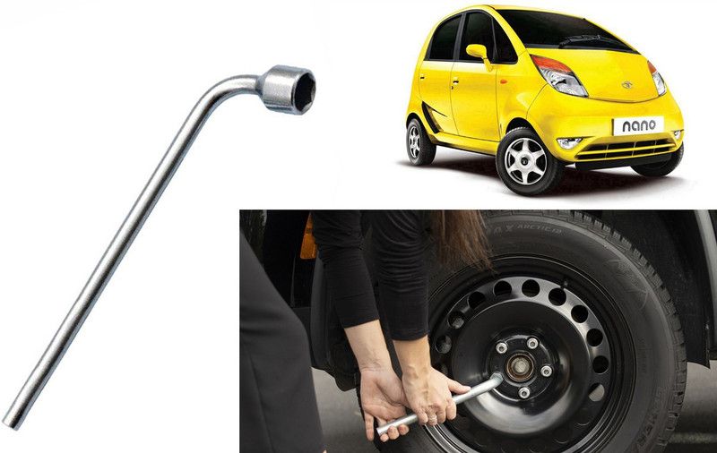 Auto Kite WS4A129 19mm Metal L-Shaped Car Wheel Nut Spanner Wrench 19mm Metal L-Shaped Car Wheel Nut Spanner Wrench Single Sided L Type Wrench  (Pack of 1)