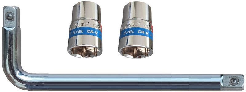 LIEUTENANT 1/2"Drive [L-Handle 12"] With (12 & 14) MM Taparia-Hex Socket Set  (Pack of 3)