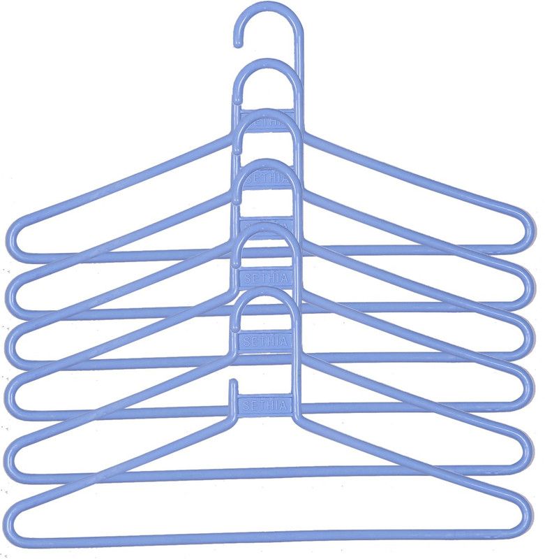 KUBER INDUSTRIES Plastic Shirt Pack of 6 Hangers For Shirt  (Purple)