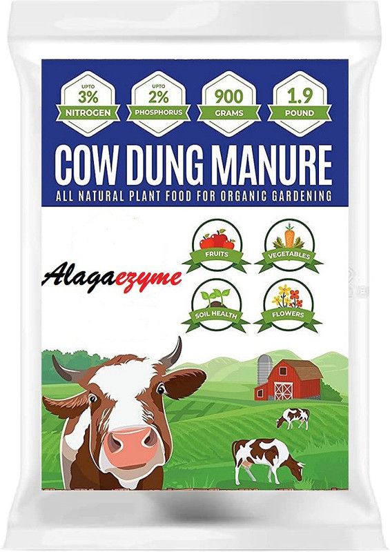 Alagaezyme Cow dunk compost Organic Fertilizer, Manure, Potting Mixture, Soil, (5 kg, Powder) Fertilizer, Manure  (5 kg, Powder)