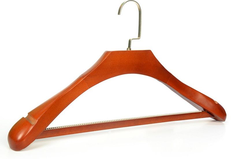 MadOverHangers Premium Wooden Dress Pack of 2 Hangers For Dress  (Brown)