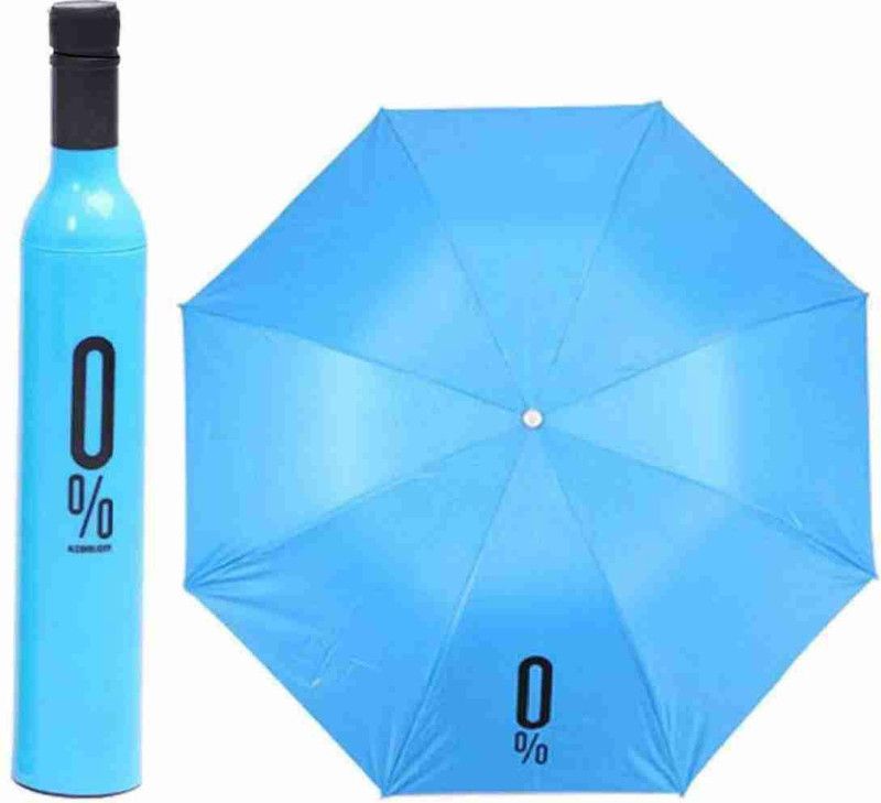 VERON New Trending 0% Decent Look Deco Wine Bottle Travel Umbrella (blue) Umbrella  (Blue)