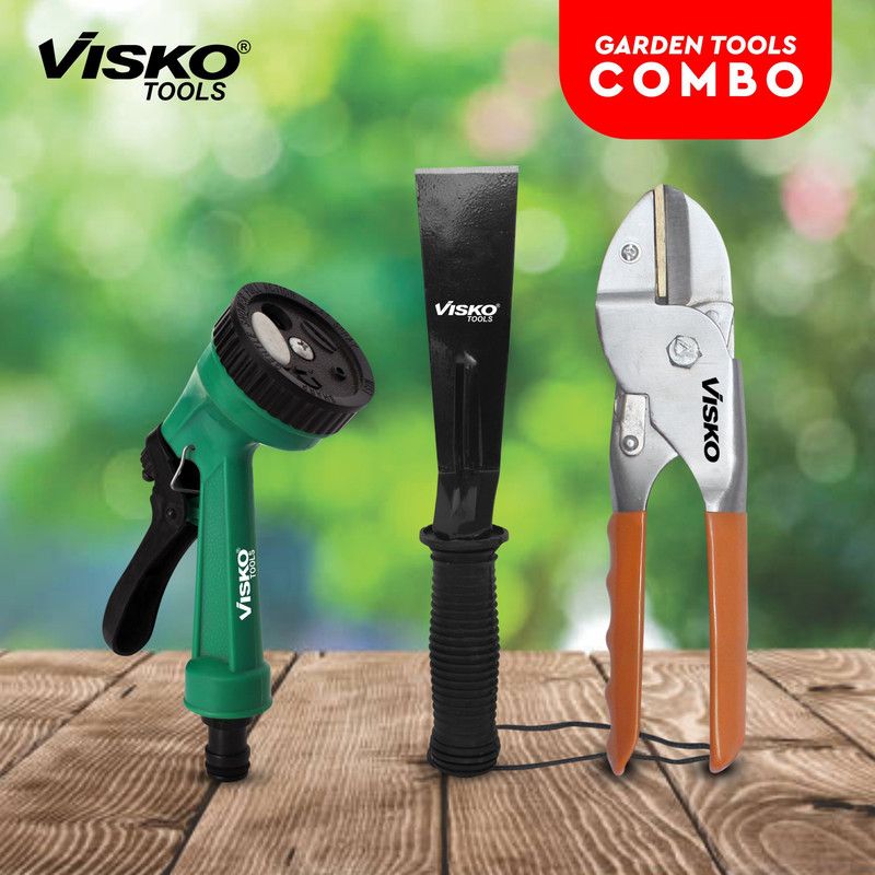 VISKO 615 GTK Garden Tool Set (Orange, Green and Black, 3-Pieces) Garden Tool Kit  (3 Tools)
