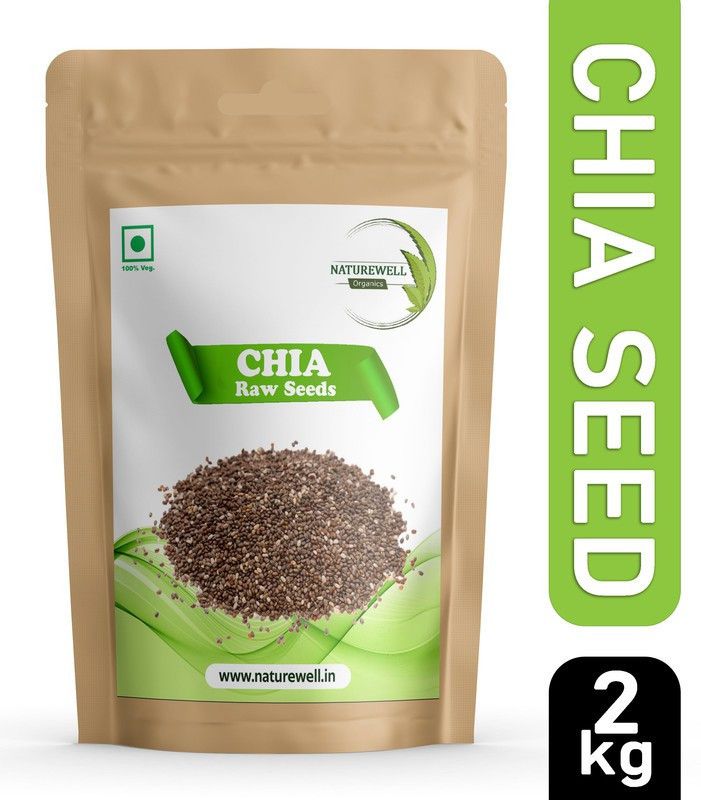 Naturewell Organics Raw Chia Seeds for Weight Loss with Omega 3 , Zinc and Fiber Chia Seeds Seed  (2 kg)