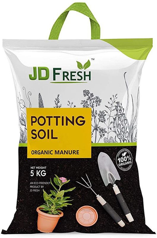JD FRESH Enriched Premium Organic Earth Magic Potting Soil Mix (5kg) Potting Mixture  (5 kg, Powder)
