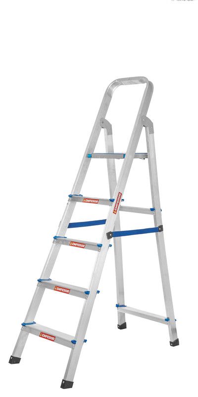 Emperor 5 Step Aluminium Ladder  (With Platform, Hand Rail)