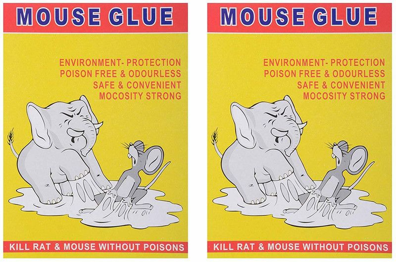Krivish Pack of 2 Non Poisonous | Non Toxic | Odourless | Mouse | Rodent | Lizard & Rat Catcher adhesive Sticky Glue Pad Rat Terminator Snap Trap