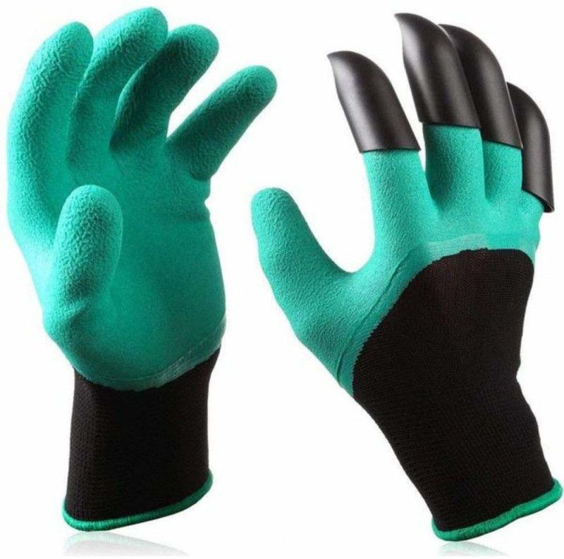 JoyProDeals Heavy Duty Gardening Gloves with Claws in Its Right Hand, for Digging, Gardening, Planting and Pruning, Perfect Gardening Tool (Pair of 1) Gardening Shoulder Glove