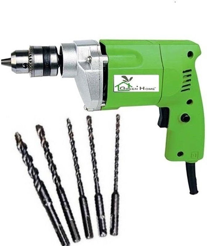 GREEN HOME Drill Machine Multi Colour/10mm/300watt/230v/2600 rpm/6 month warranty/ GHPDM0588/10mm Pistol Grip Drill  (10 mm Chuck Size)