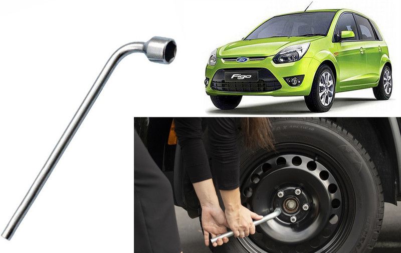 Auto Kite WS4A7 19mm Metal L-Shaped Car Wheel Nut Spanner Wrench 19mm Metal L-Shaped Car Wheel Nut Spanner Wrench Single Sided L Type Wrench  (Pack of 1)