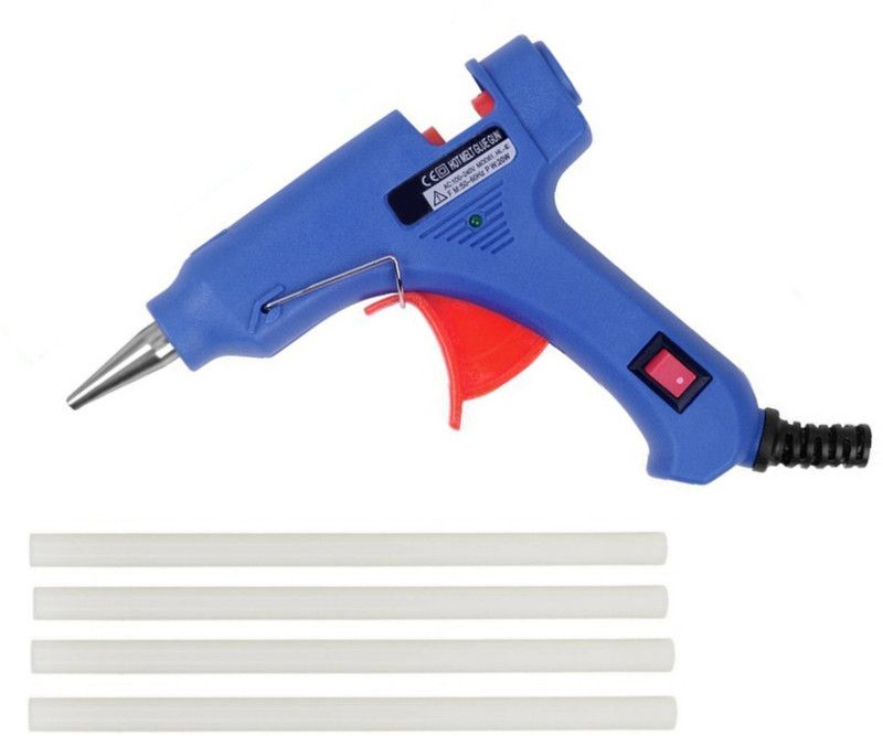 FADMAN BLUE MINI 20W 20 WATT (ON OFF SWITCH & INDICATOR) HOT MELT GUN.WITH FREE 4 GLUE STICKS Standard Temperature Corded Glue Gun  (7 mm)
