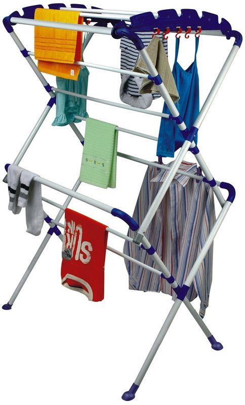 Flipkart SmartBuy Steel Floor Cloth Dryer Stand Self Standing Pre Assembled Alloy Steel Sumo Cloth Drying Stand  (3 Tier)