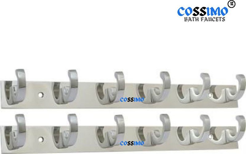 COSSIMO - CWS-02 High Grade Stainless Steel C-Type 6 Pin Wall Hanger - Set of 2 Door Hanger