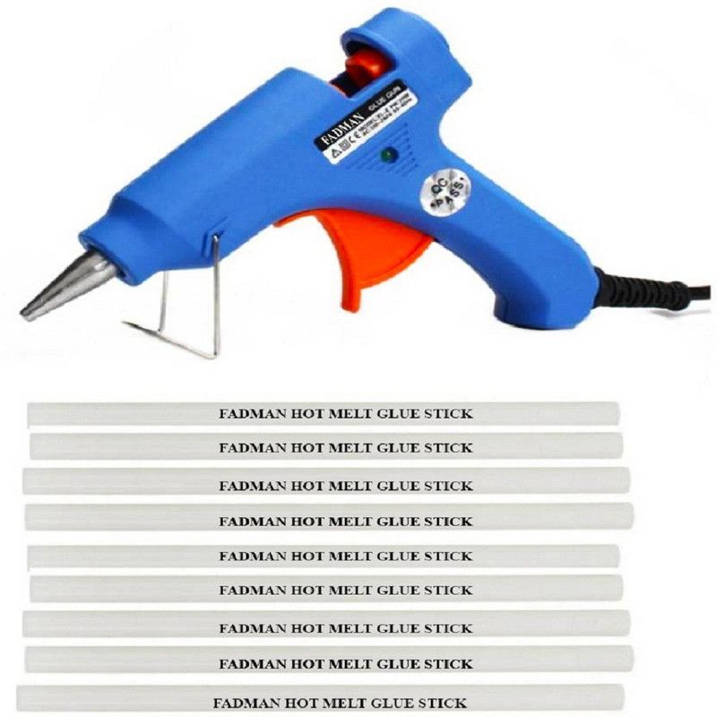 FADMAN Blue 20W On Off Switch And Indicator With 9 Hot Melt Glue Sticks Standard Temperature Corded Glue Gun (7 mm) Standard Temperature Corded Glue Gun  (7 mm)