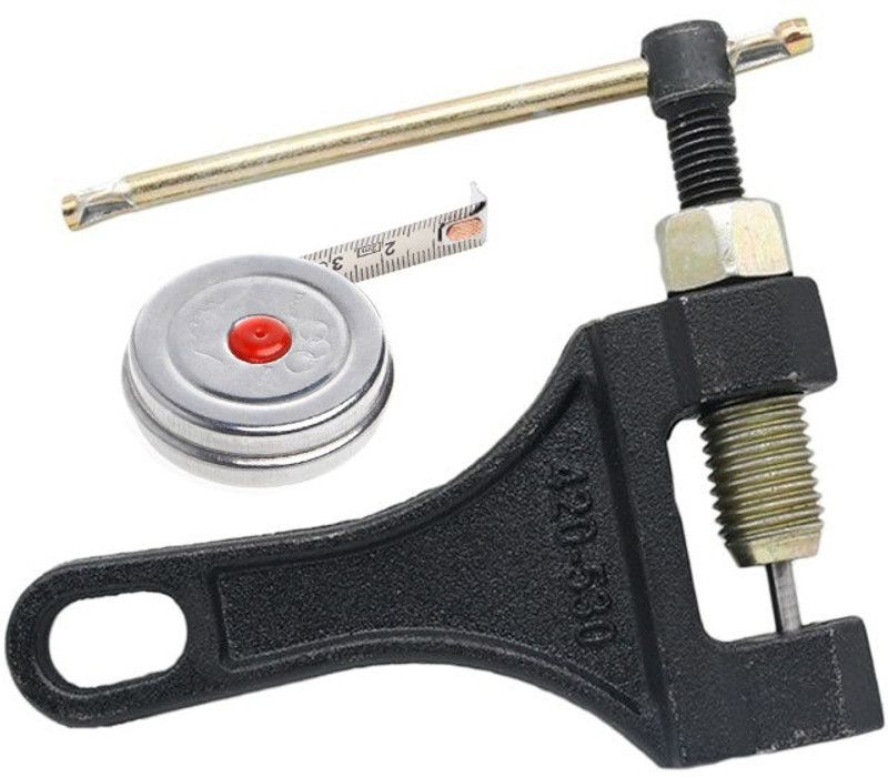 Digital Craft Combo of 2 Tools Bicycle Chain Pin Remover Bike Link Breaker Splitter MTB Cycle Repair with Tool Bicycle Chain Puller Link Extractor Cycle Repair with Steel Tape 2Mtr Single Sided Speciality  (Pack of 2)