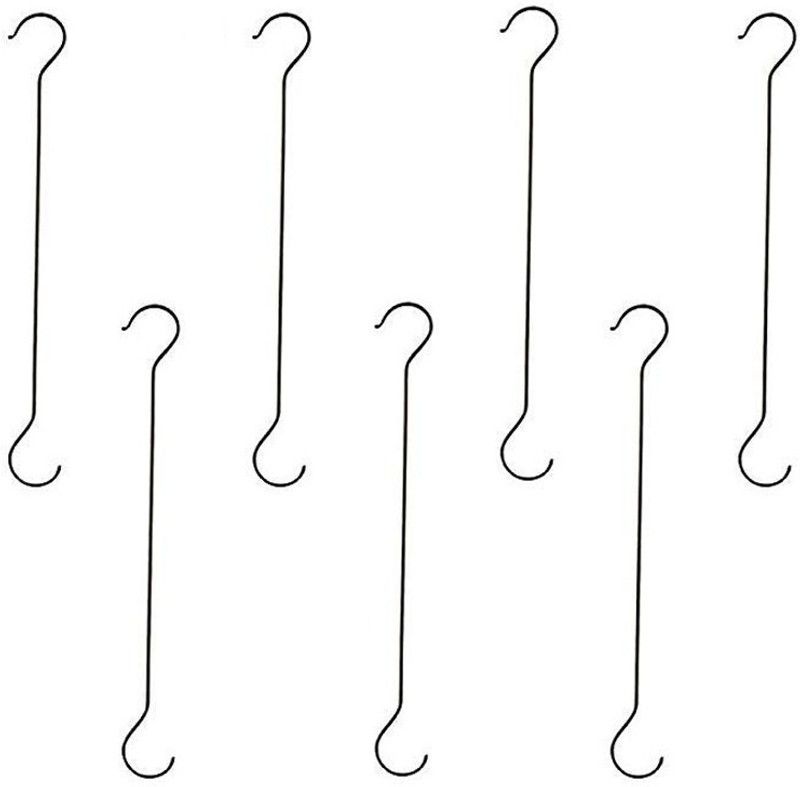 GO HOOKED Steel Dress Pack of 7 Hangers For Dress  (Black)