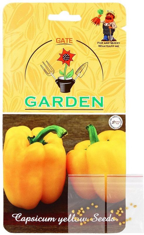 VibeX ™ XX-01-Capsicum F1 Hybrid Yellow 2 in 1 Vegetable Seed Combo Seed  (25 per packet)