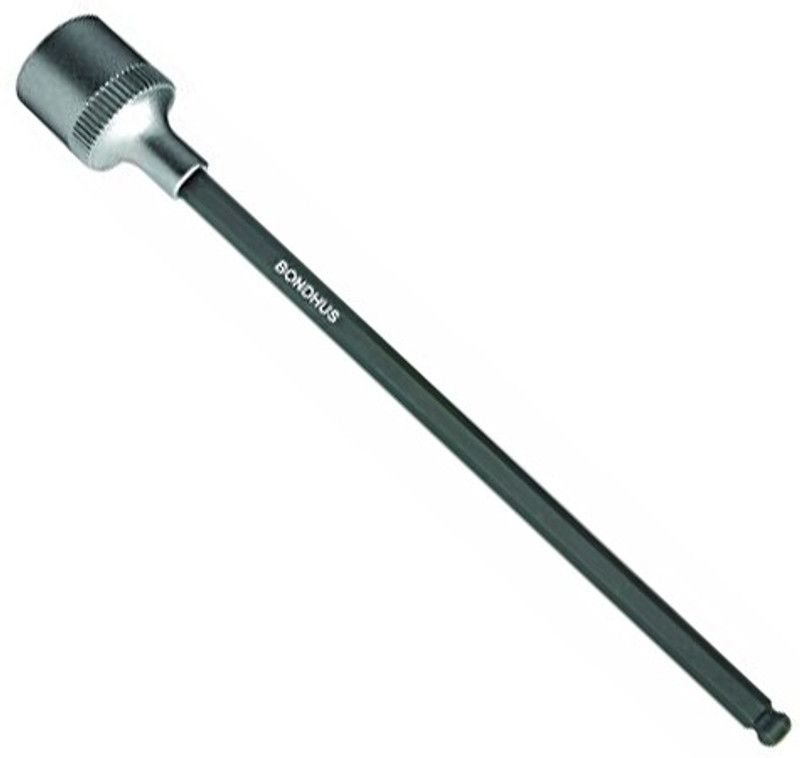 BONDHUS 43872 8mm ProHold Ball Bit 6" w/ 3/8" Dr Socket Screwdriver Bit Set  (Pack of 1)