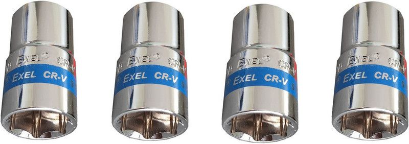 ALPHABET 1/2" Square Drive (19 & 20 & 21 & 22) -MM Hex Socket Set  (Pack of 4)