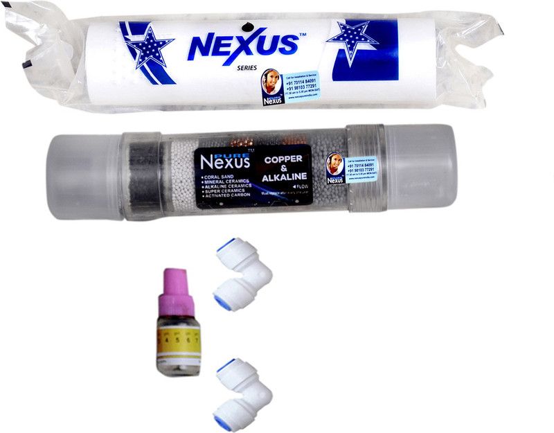 nexus pure ALKALINE - COPPER+5MICRON SPUN Solid Filter Cartridge  (O.9, Pack of 6)