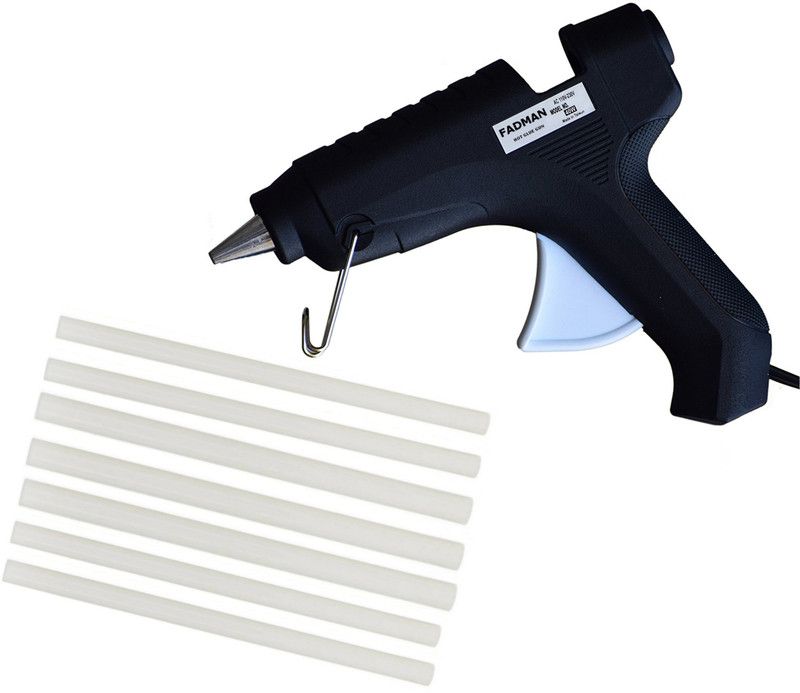 FADMAN BLACK GLUE GUN 40 WATT HOT MELT GLUE GUN WITH 7 ADHESIVE HOT GLUE STICKS Standard Temperature Corded Glue Gun  (11 mm)