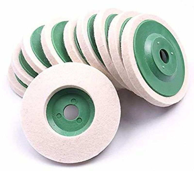 Sauran Xtra Power Felt Buff Pad 4 inch White (Pack of 10) Metal Polisher  (4 inch)