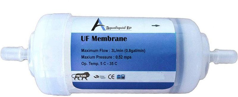 AQUALIQUID RO 4" inch UF Membrane Filter Original Hollow Fiber 0.001 Micron Suitable for RO Water Purifier+ 2pcs Connector Solid Filter Cartridge (0.001, Pack of 3) Solid Filter Cartridge  (0.001, Pack of 3)