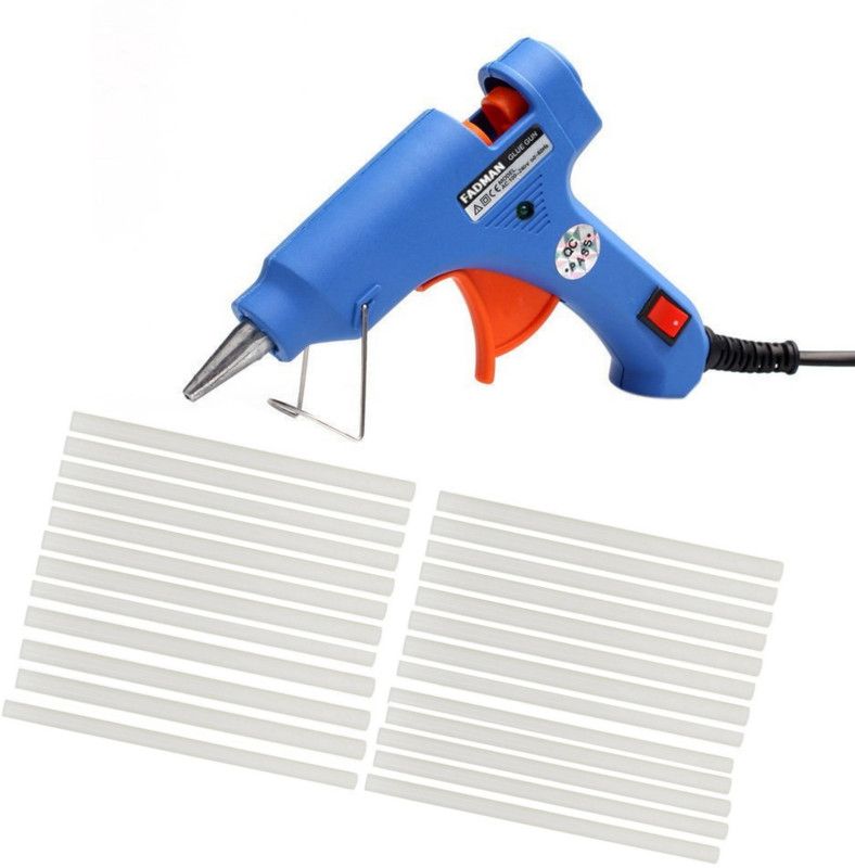 FADMAN BLUE MINI GLUE GUN | 20 WATT | HOT MELT GLUE GUN | WITH 25 ADHESIVE HOT GLUE STICKS Standard Temperature Corded Glue Gun  (7 mm)