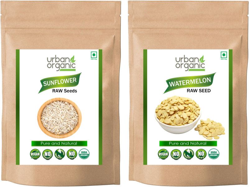 Urban Organic combo of Sunflower Seed / Watermelon Seed (RAW seeds) 100 GM Per Pack Seed  (100 per packet)