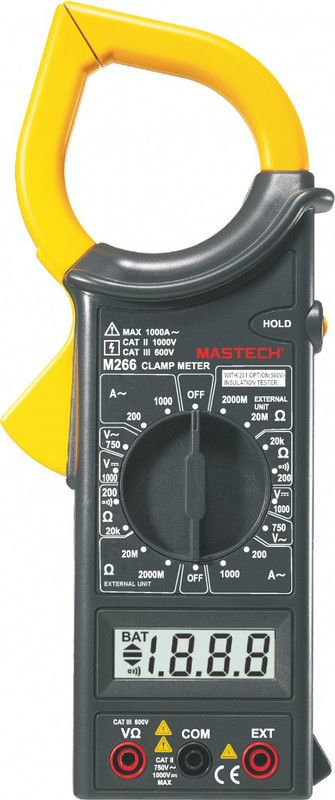 Mastech M266 Digital Clamp Multimeter M-266 Digital Clamp Meter Tong Tester Clip-on Multitester Non-magnetic Electronic Level  (18 Cm)