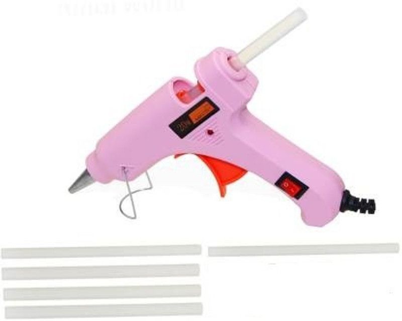 Bond ® 20W MINI GLUE GUN WITH 5 TRANSPARENT HOTMELT GLUE STICKS (DIY CRAFTS, SCHOOL PROJECTS) Standard Temperature Corded Glue Gun  (7 mm)
